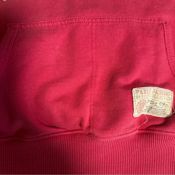 Paris University Women's Red Hoodie - Picture 12 of 16